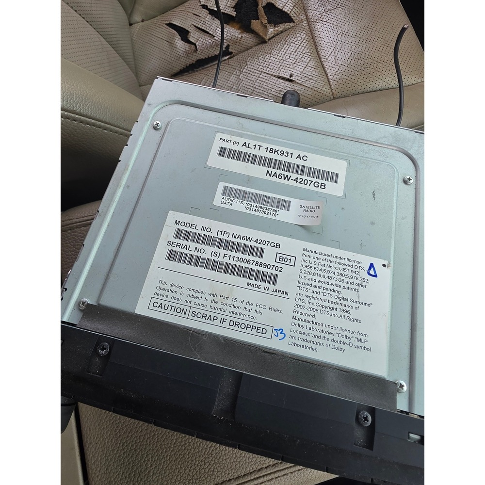 2010 Lincoln Navigator Navigation Radio Head Unit AL1T-18K931-AC NA6W-4207GB OEM